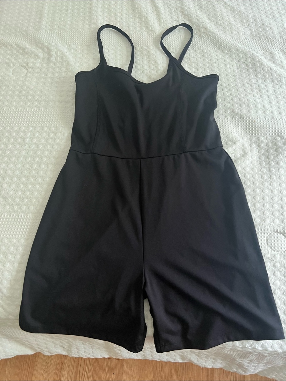 Black Sleeveless Romper with Thin Straps
